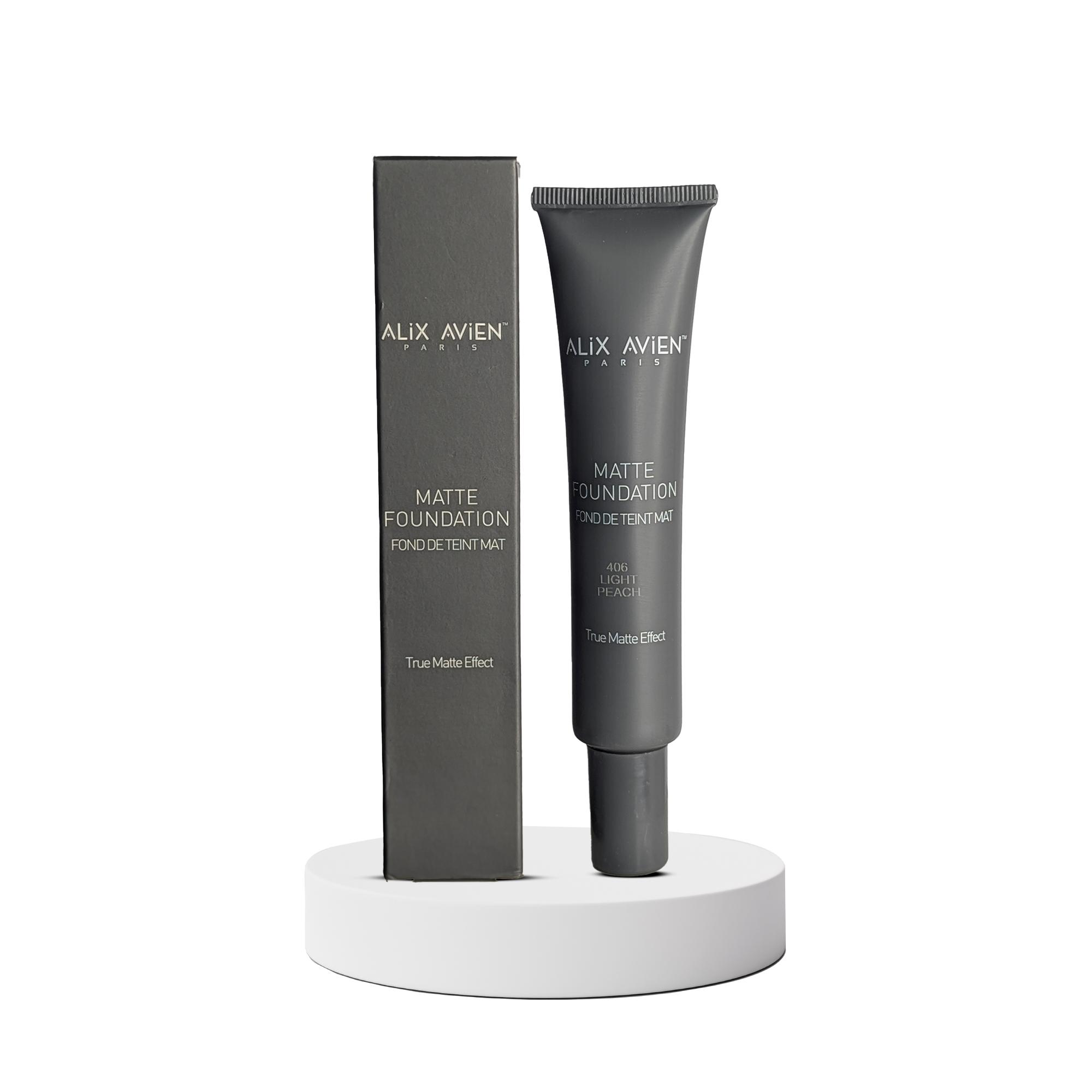 Alix-Matte-Foundation-S-406B.jpg Alix Avien Matte Foundation- 406 Light Peach-40ml - Image 1